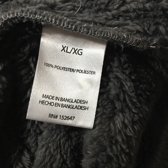 London Fog Men’s Gray Super Soft Fleece 1/4 Zip Sherpa Lined Sweater XL NWOT - Picture 7 of 8